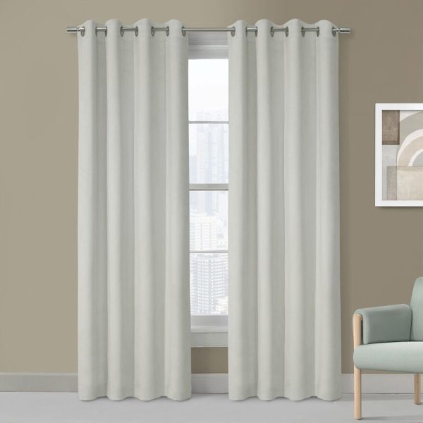 Navar Total Blackout Faux Suede Grommet Panel - Thermaplus