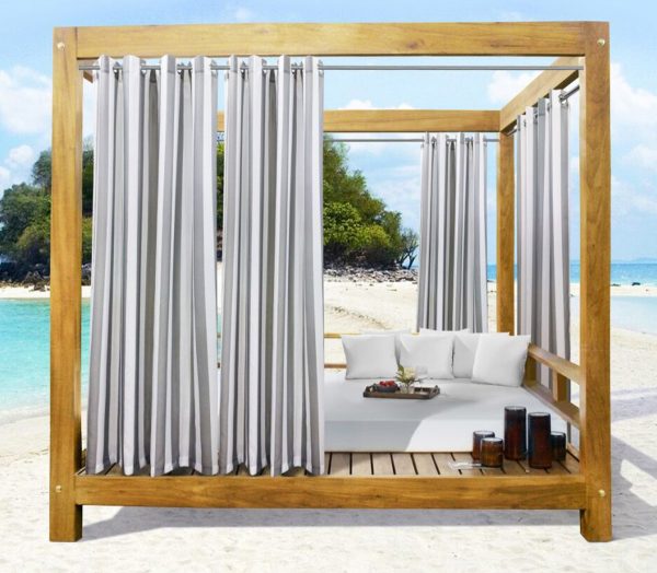 Seascapes Stripe and Solid Indoor/Outdoor Grommet Panel
