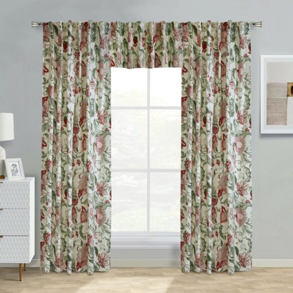 Jacobean Garden Dual Header Curtain Panel - Habitat