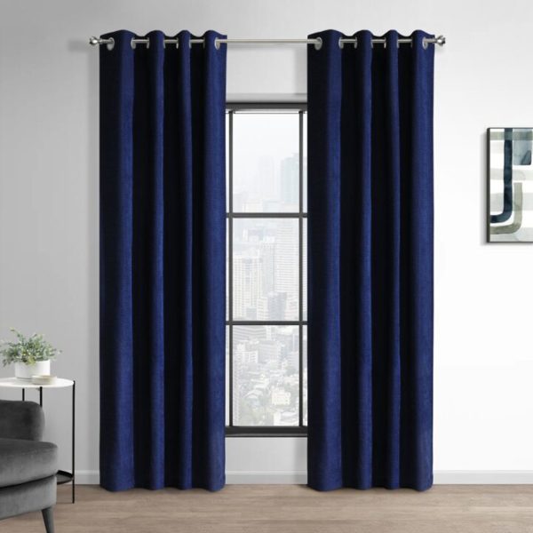 Chenille High Efficient Hotel Quality 100% Blackout Grommet Panel - Thermplus