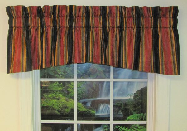 75" Jasper Valance - Dorthea Stripe Ebony - CLEARANCE