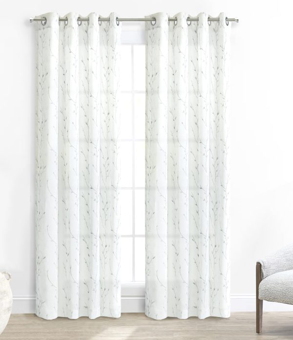 Ivy Linen Like Textured Grommet Panel - Habitat