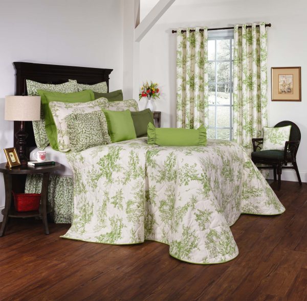 Bedspread - Bouvier Green Toile by Thomasville