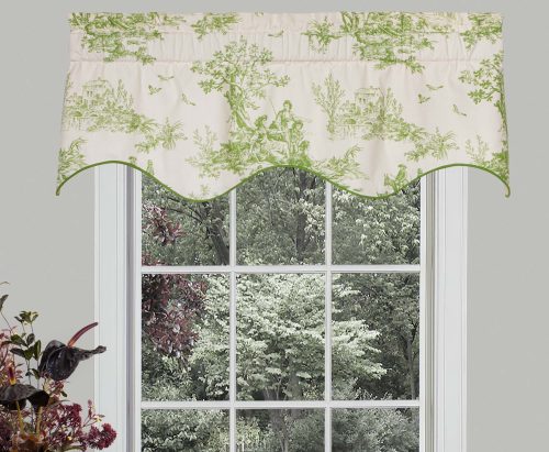 Empress Filler Valance - Bouvier Toile Green by Thomasville
