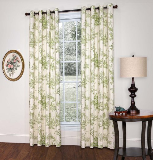 Grommet Top Curtain Pair - Bouvier Green by Thomasville