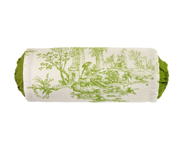 Neckroll Pillow Toile - Bovier Green by Thomasville