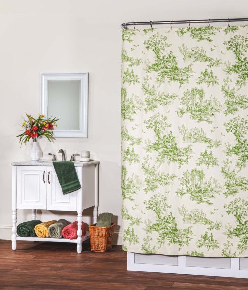 Shower Curtain - Bouvier Toile Green by Thomasville