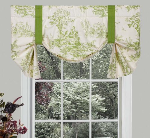 Tie Up Valance - Bouvier Toile Green by Thomasville