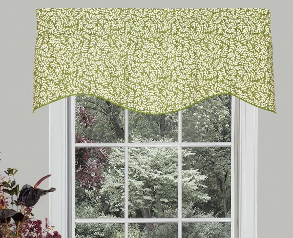 Winston Valance Leaf Print - Bouvier Toile Green by Thomasville